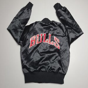 Vintage Chalk Line Chicago Bulls NBA Snap Satin Jacket Size Youth 10/12 Medium